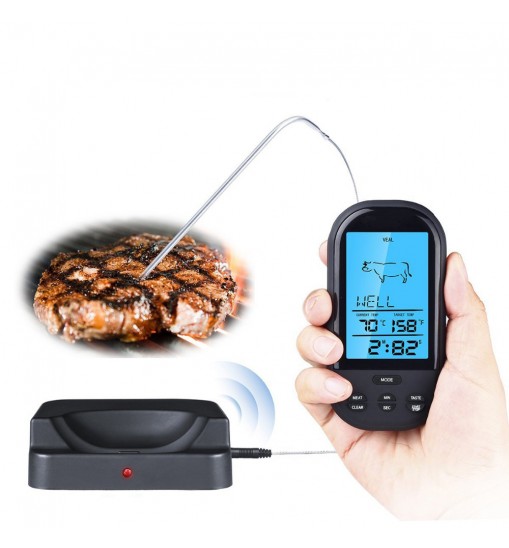 Digital Meat BBQ Thermometer Wireless Kitchen Oven Food Cooking BBQ Grill Smoker Thermometer