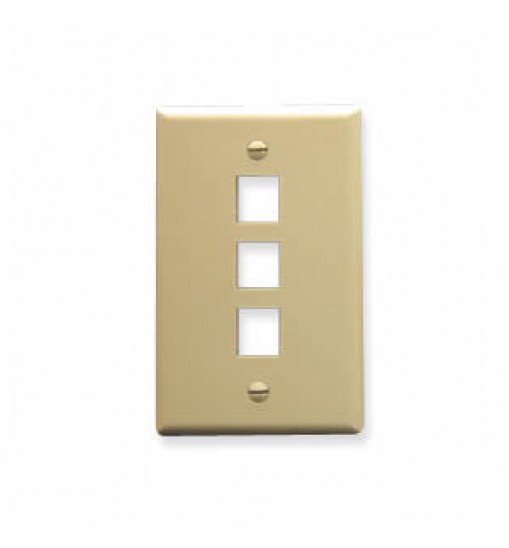 Faceplate oversized 3-port white