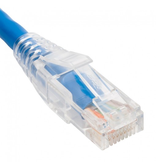 Patch cord cat6 clear boot 5' 25 pk bl