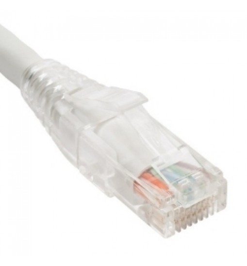 PATCH CORD CAT5e CLEAR BOOT 5' WHITE