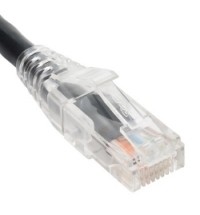 PATCH CORD CAT5e CLEAR BOOT 14' BLACK