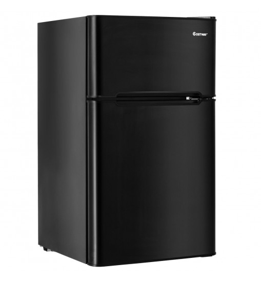 3.2 cu ft. Compact Stainless Steel Refrigerator-Black - Color: Black