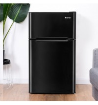 3.2 cu ft. Compact Stainless Steel Refrigerator-Black - Color: Black