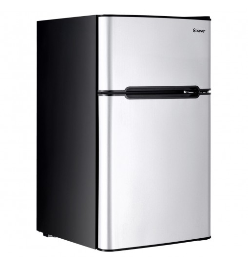 3.2 cu ft. Compact Stainless Steel Refrigerator-Gray - Color: Gray