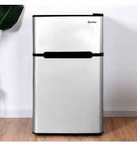 3.2 cu ft. Compact Stainless Steel Refrigerator-Gray - Color: Gray