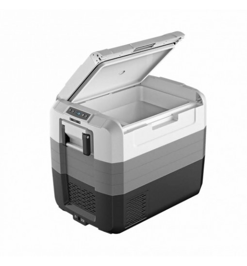 70 Quart Portable Electric Car Camping Cooler - Color: Black & Gray