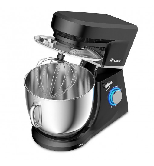 7.5 Qt Tilt-Head Stand Mixer with Dough Hook-Black - Color: Black