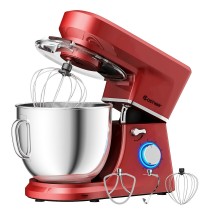7.5 Qt Tilt-Head Stand Mixer with Dough Hook-Red - Color: Red
