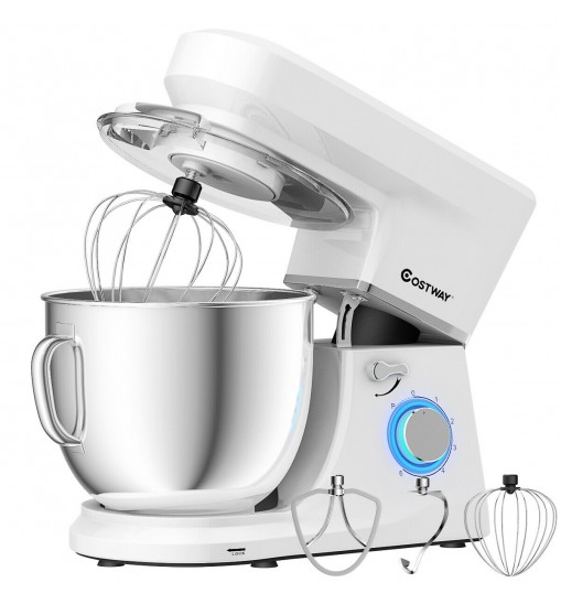 7.5 Qt Tilt-Head Stand Mixer with Dough Hook-White - Color: White