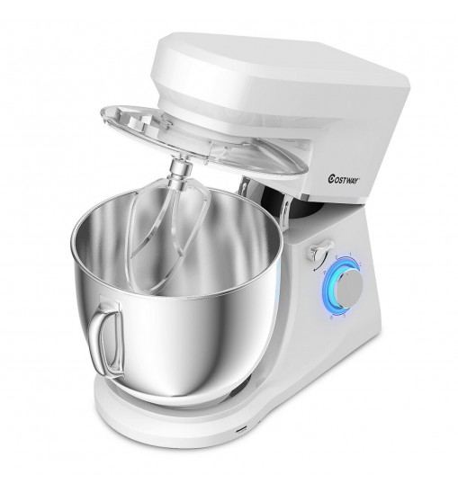 7.5 Qt Tilt-Head Stand Mixer with Dough Hook-White - Color: White