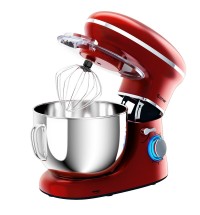 6.3 Quart Tilt-Head Food Stand Mixer 6 Speed 660W-Red - Color: Red
