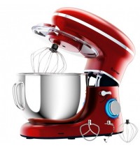 6.3 Quart Tilt-Head Food Stand Mixer 6 Speed 660W-Red - Color: Red