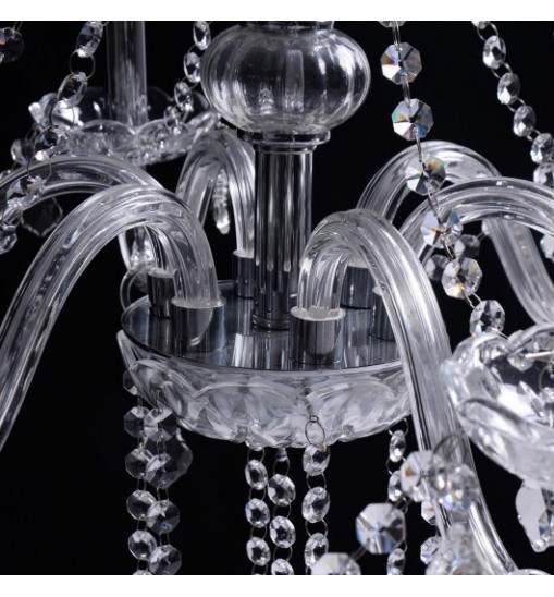 Elegant Crystal Chandelier Ceiling Light - Color: Transparent