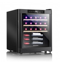 21 Bottle Compressor Wine Cooler Refrigerator with Digital Control  - Color: Black