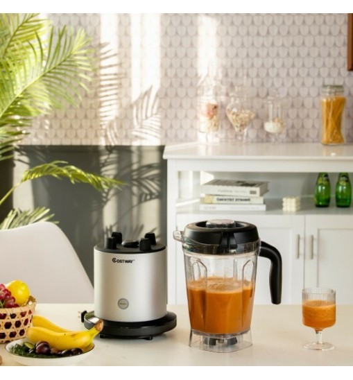 1500W Smoothie Maker High Power Blender with 10 Speeds - Color: Black