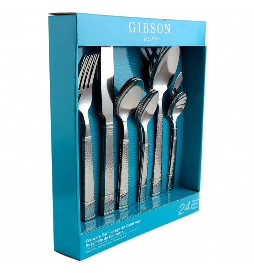 Gibson Prato 24 Piece Stainless Steel Flatware Set