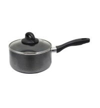 Oster Clairborne 2.5 Quart Aluminum Sauce Pan with Lid in Charcoal Grey