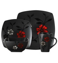 Gibson 16-Piece Evening Blossom Dinnerware Set