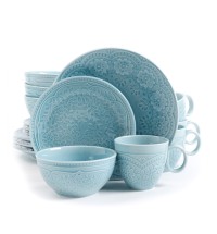 Gibson Elite Alemany 16-Piece Dinnerware Set, Aqua