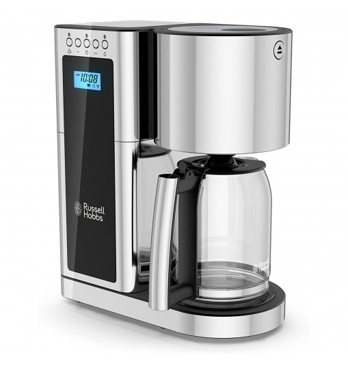 Russell Hobbs Glass 8 Cup Coffeemaker in Black and Stainless Steel