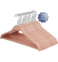 Elama Home 20 Piece Biodegradable Coat Hangers in Pink