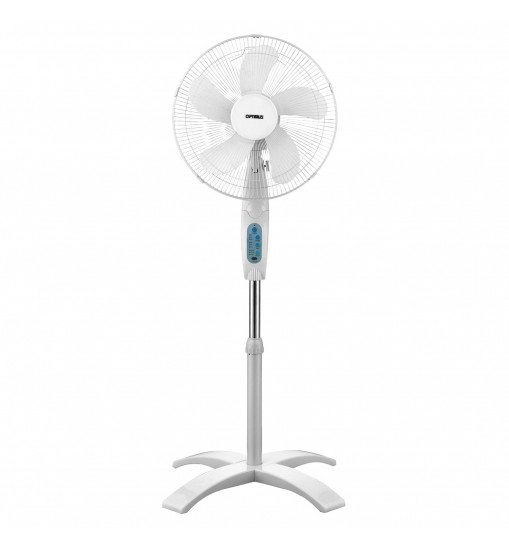 Optimus 16 in. Wave Oscillating 3-Speed Stand Fan with Remote Control