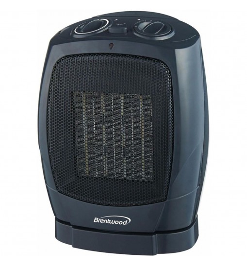 Brentwood 1500 Watt Ceramic Oscillating Fan Heater