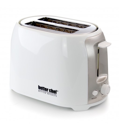 Better Chef Cool Touch Wide-Slot Toaster- White