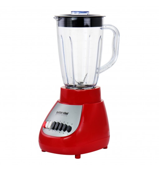 Better Chef 10 Speed 350 Watt Plastic Jar Blender in Red