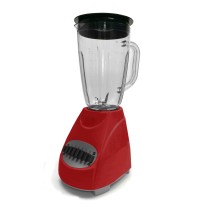 Brentwood 12 Speed Blender with Glass Jar in Red