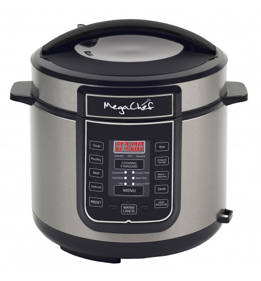 Megachef 6 Quart Digital Pressure Cooker with 14 Pre-set Multi Function Features
