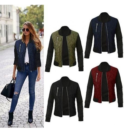 Chic Babe Bomber Jacket In Quilted Satin