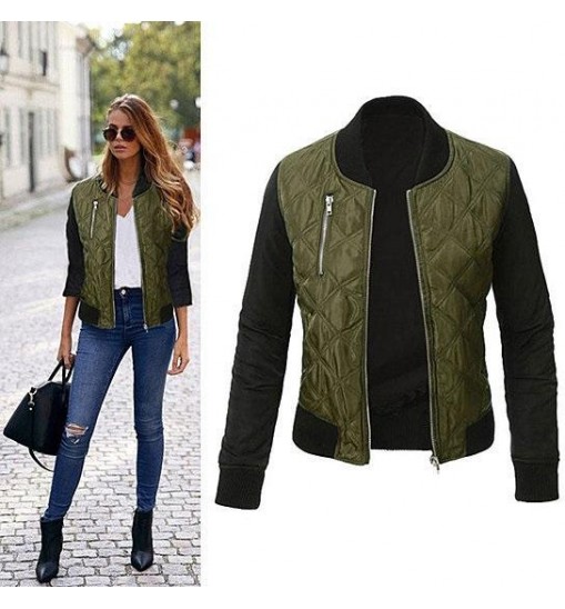 Chic Babe Bomber Jacket In Quilted Satin