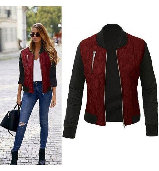 Chic Babe Bomber Jacket In Quilted Satin