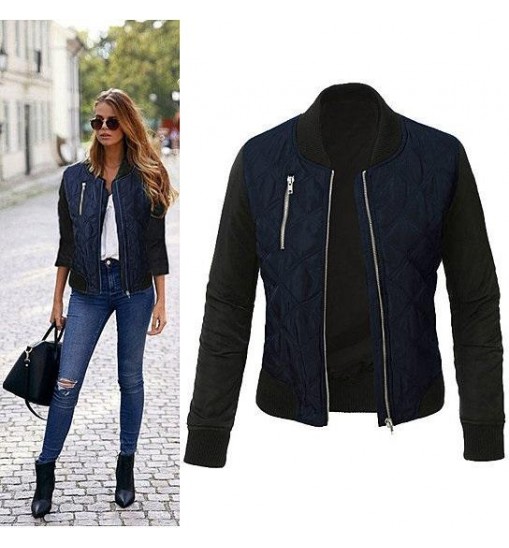 Chic Babe Bomber Jacket In Quilted Satin