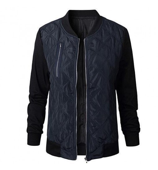 Chic Babe Bomber Jacket In Quilted Satin