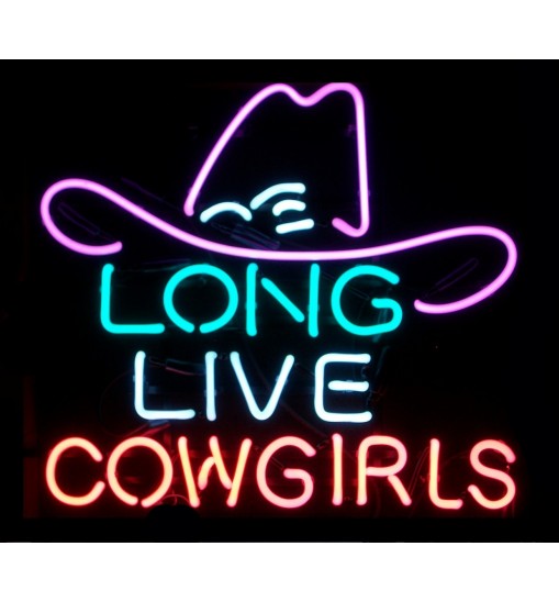 Long Live Cowgirls Neon Bar Sign