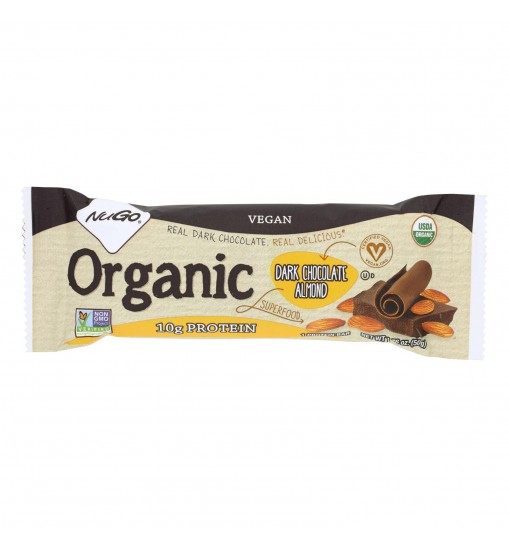 NuGO Nutrition Bar - Organic Dark Chocolate Almond - 1.76 oz - Case of 12