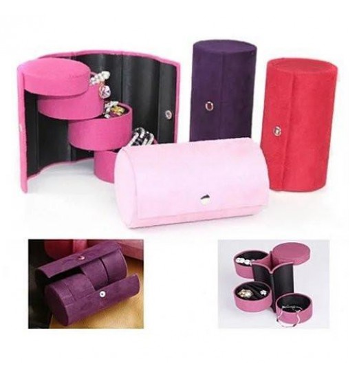 Color: Red - Jewel Roll for Travelers or Anyone - Your personal jewels neatly organized in easy to carry roller case