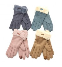 COLOR: CAMEL BROWN - Chic Vibe Suede Smart Touch Gloves