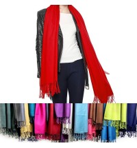 Color: C - GOLDEN SUN - Privilege Pashmina Shawls With Fringe Benefits