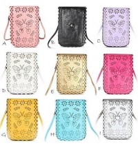 Purse Style: Vertical - Cross Body,Color: Powder Pink - Social Butterfly A Flower And A Butterfly Filigree Design Crossbody Bag