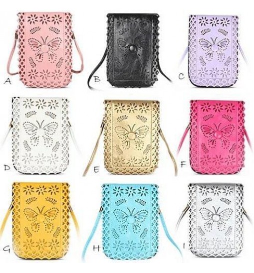 Purse Style: Vertical - Cross Body,Color: Powder Pink - Social Butterfly A Flower And A Butterfly Filigree Design Crossbody Bag