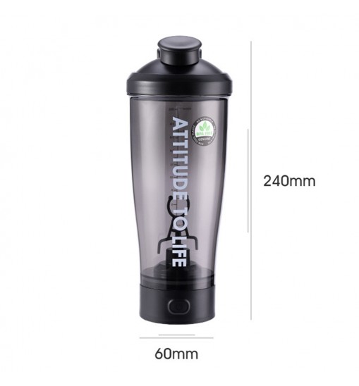 Automatic Vortex Mixer Portable Blender Leak-proof Electric Sports Fitness Shaker Cup Protein Shaker Black