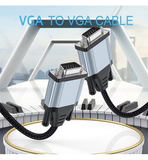 Vga Cable Hdmi-compatible To Vga Male To Male Connection Line For Computer Notebook Monitor Tv Video Line grey