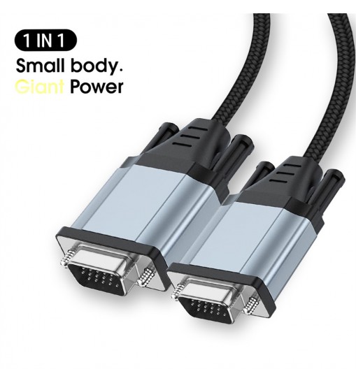 Vga Cable Hdmi-compatible To Vga Male To Male Connection Line For Computer Notebook Monitor Tv Video Line grey