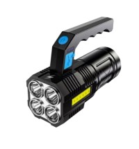 Four-head Outdoor Strong Light Flashlight with Large Capacity Battery Waterproof