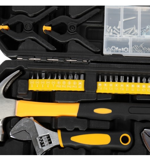 US 198pc Tool Set General Household Repair Hand Tool Kit with Toolbox Storage Case