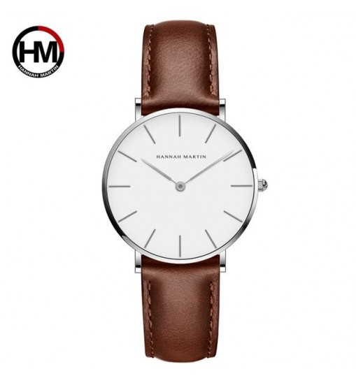 Color: CB01-FK - Women Fashion Watch Causal Leather Strap Japan Quartz Movement Top Luxury Brand Unisex Wristwatches Waterproof relogio feminino