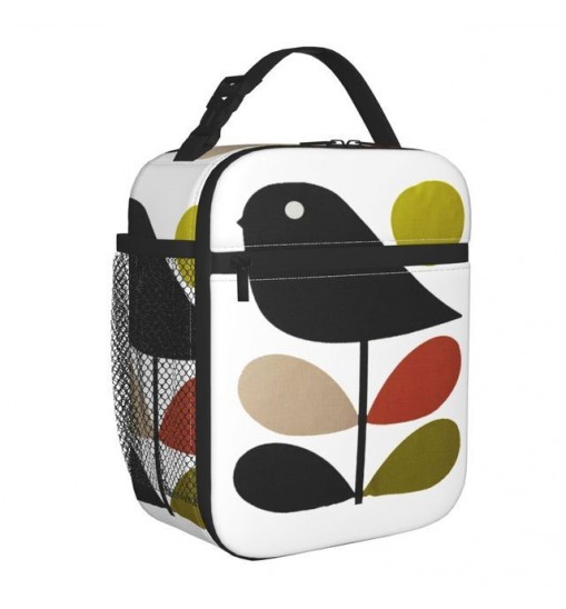 Color: 12, Size: 26x21x11cm - Orla Kiely Stem And Bird Insulated Lunch Bags Camping Travel Scandinavian Style Portable Cooler Thermal Bento Box Women Children